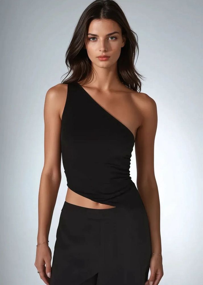 Stylish Black Halter Neck Top