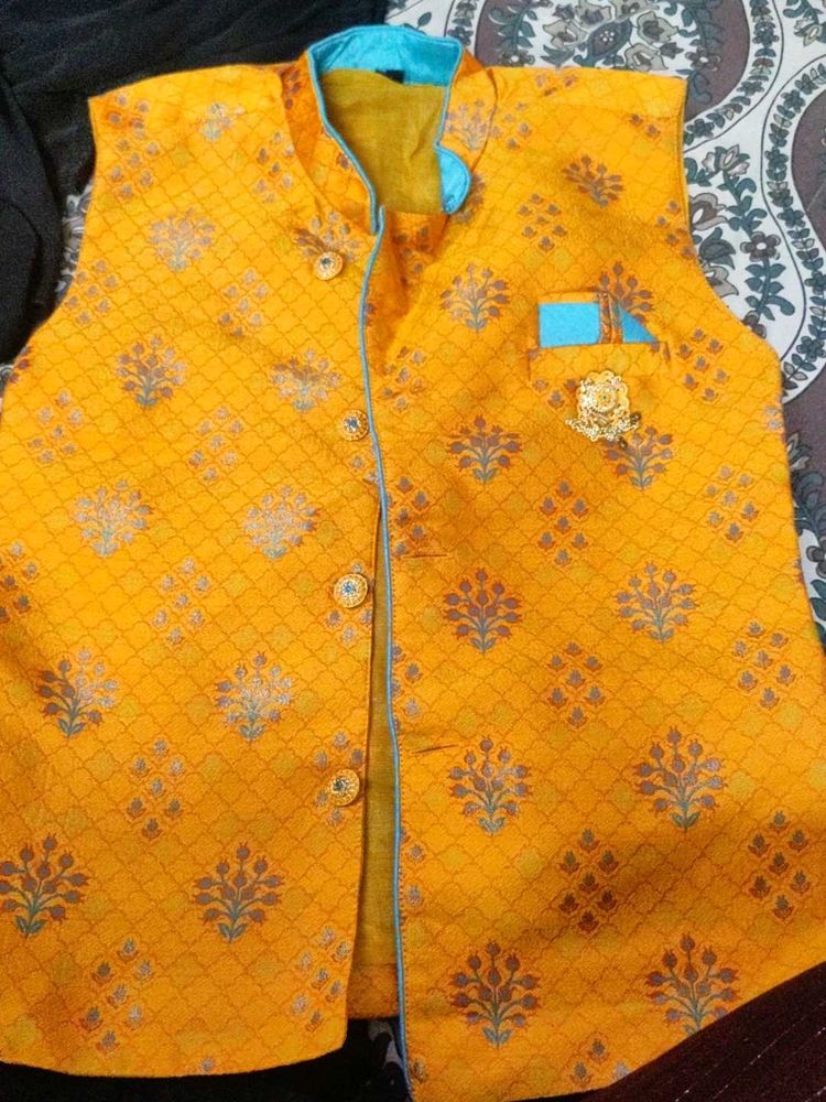 Stylish Yellow Ethnic Jacket