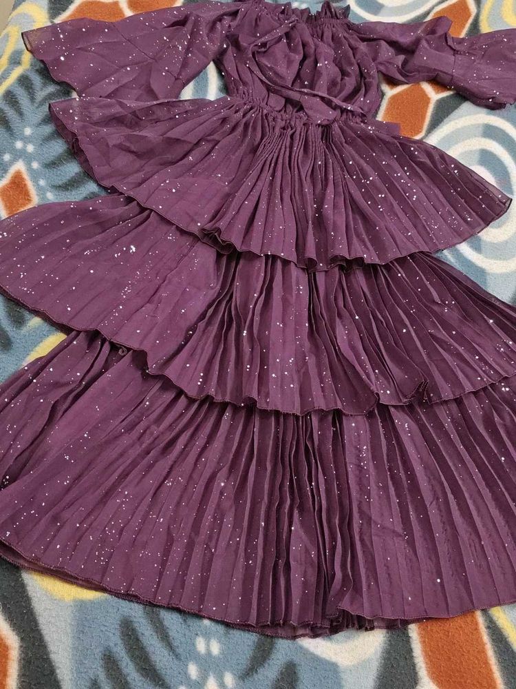 Party Wear Purple Dress
