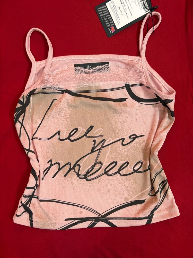 pink lacy top
