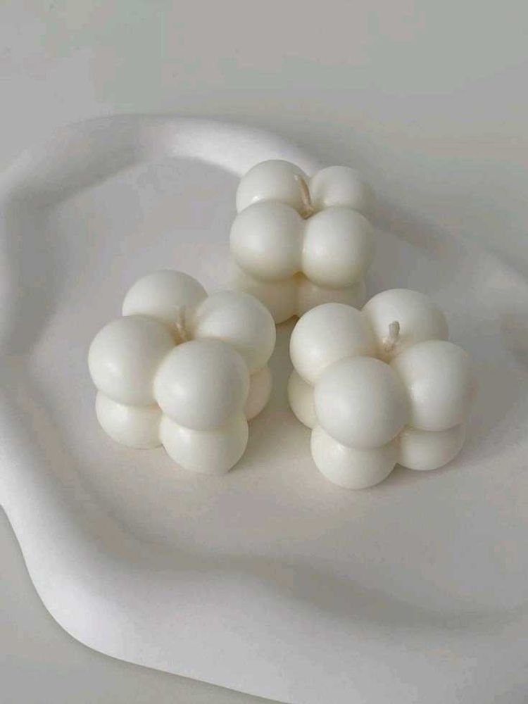 Set of 3 Unique Bubble Candles