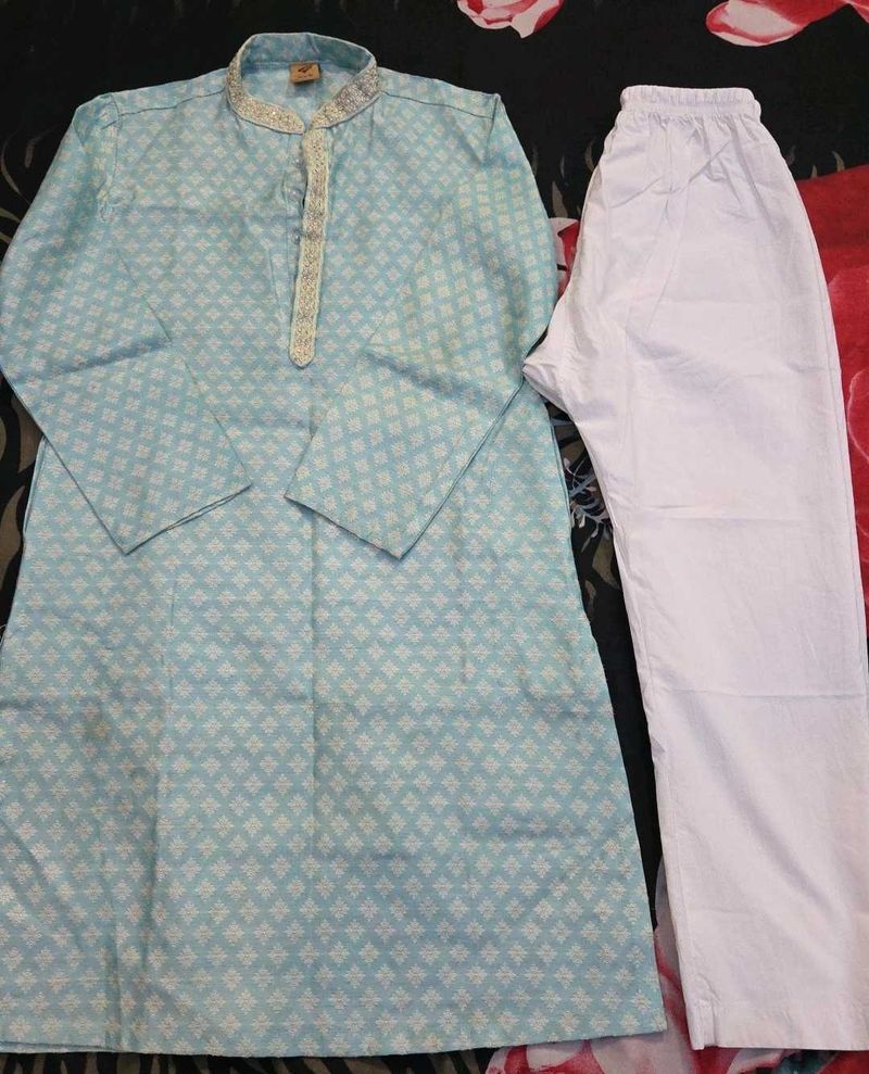 Boys Light Blue Kurta Set