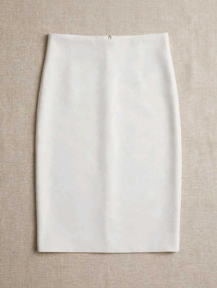 Classic White Pencil Skirt