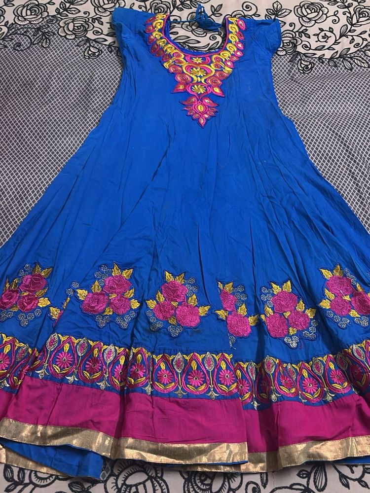 Vibrant Blue Embroidered Kurta Set