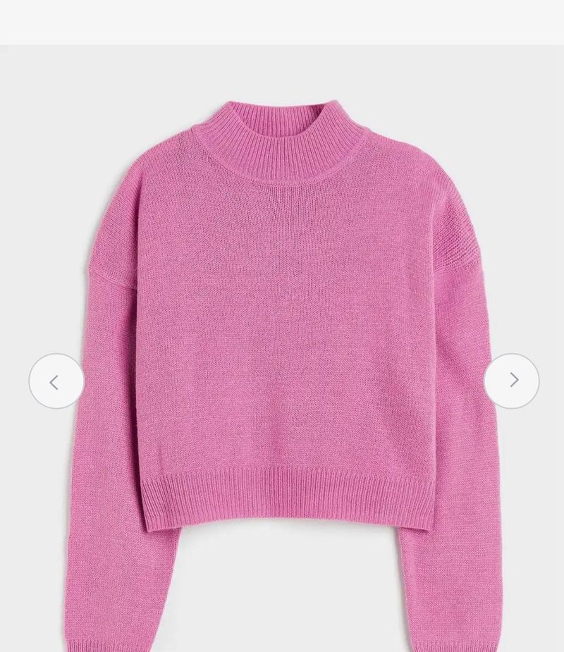 Pink Mock Neck Sweater