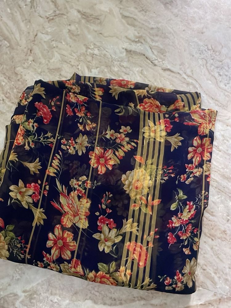 Charming Floral Saree
