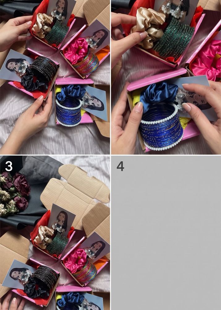 Ethnic Bangle &amp; Scrunchie Gift Box
