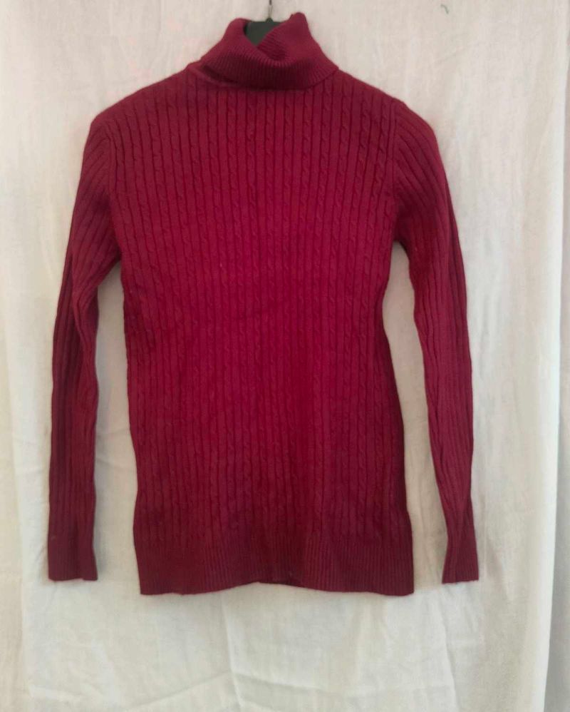 Cable Knit Turtleneck Sweater