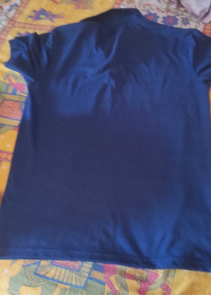Solid Blue Polo T-Shirt