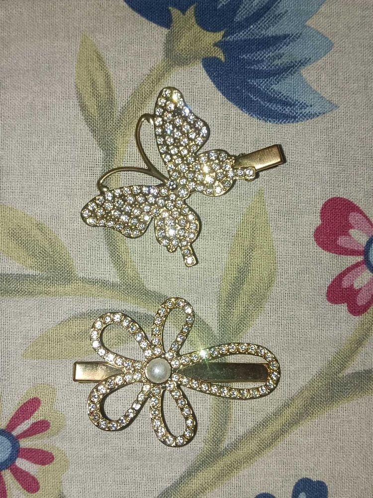 Sparkling Butterfly &amp; Flower Hair Clips
