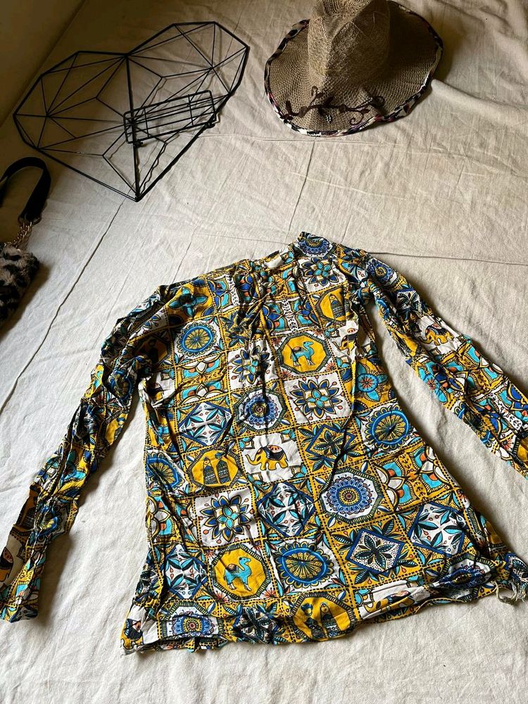 Rajasthani Print Top 🐘🌼🌸💗