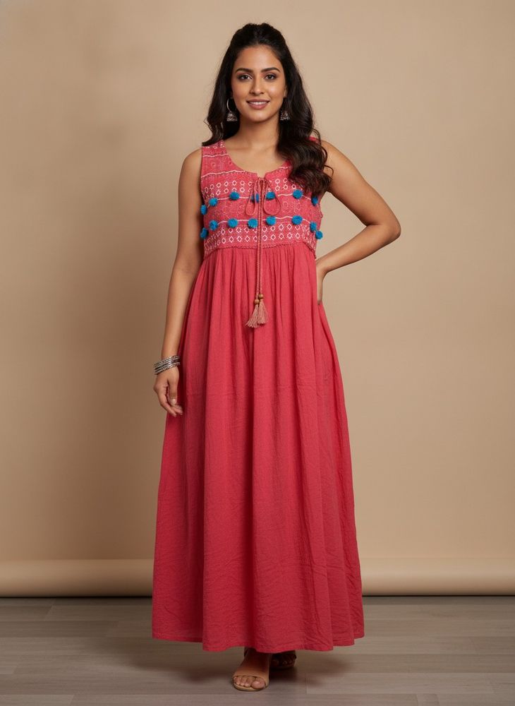 Pink dress/ kurti/ flow pattern
