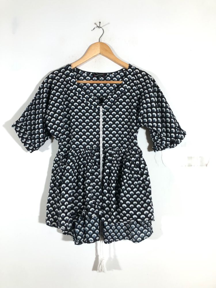 Black Printed Top(Women’s)