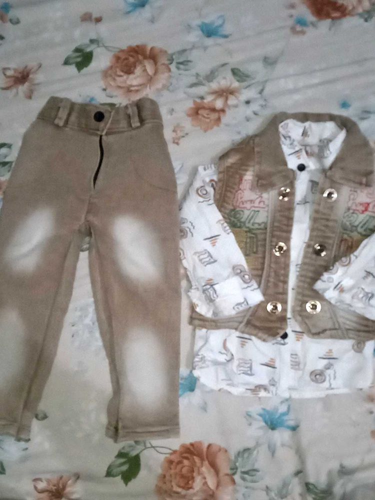 Stylish Boys Outfit - Shirt, Vest &amp; Pants
