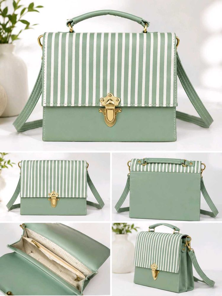 Striped Crossbody Bag