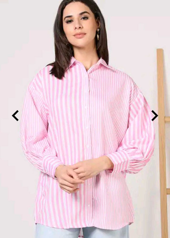 pink stripped shirt