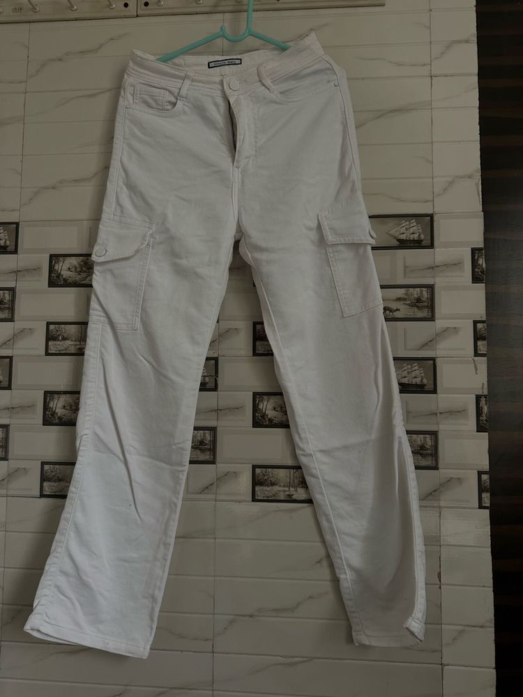White Cargo Pants