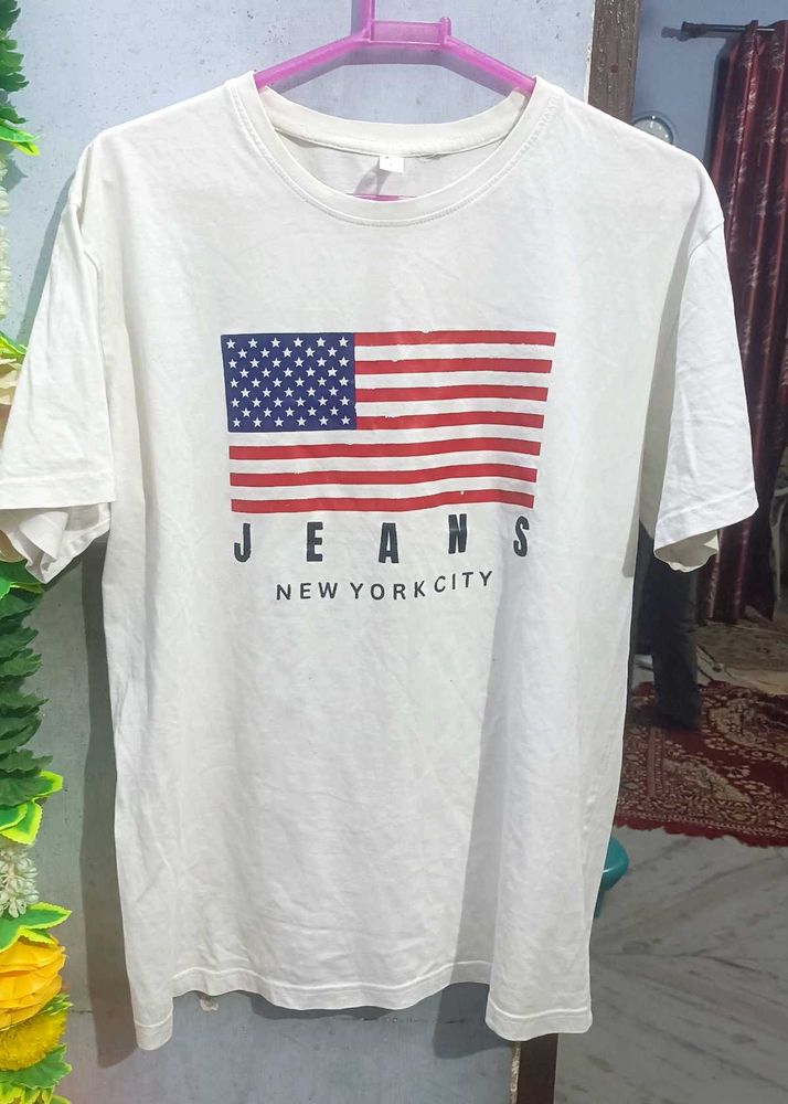White "Jeans New York City" T-Shirt