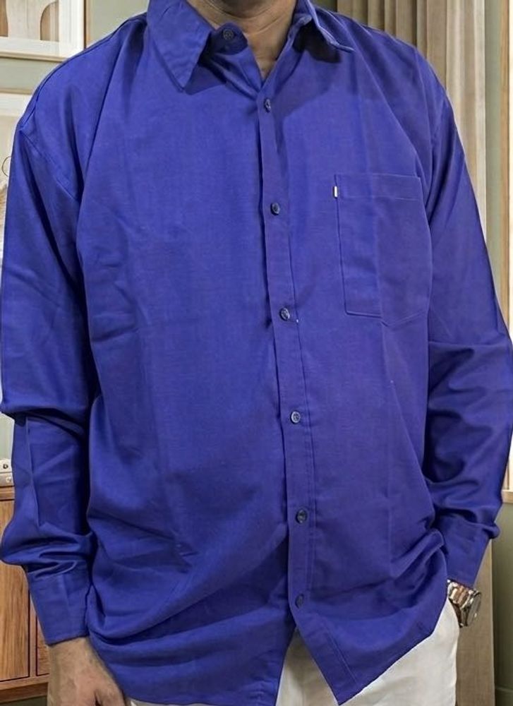 Men's Blue Long Sleeve Shirt