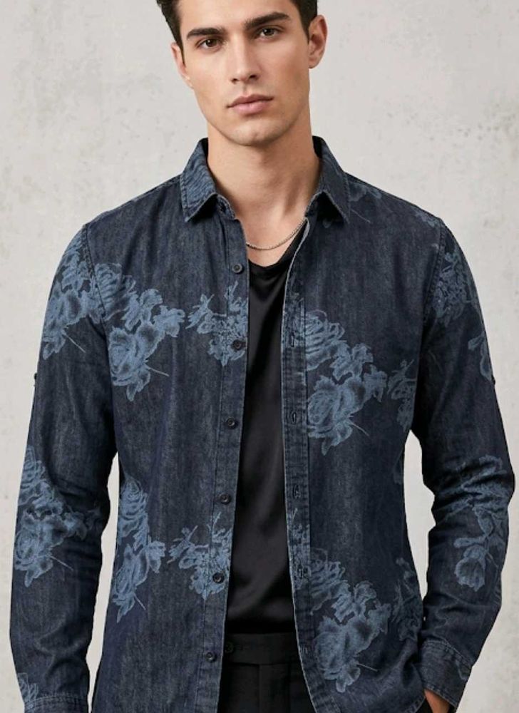 Floral Print Button-Up Shirt