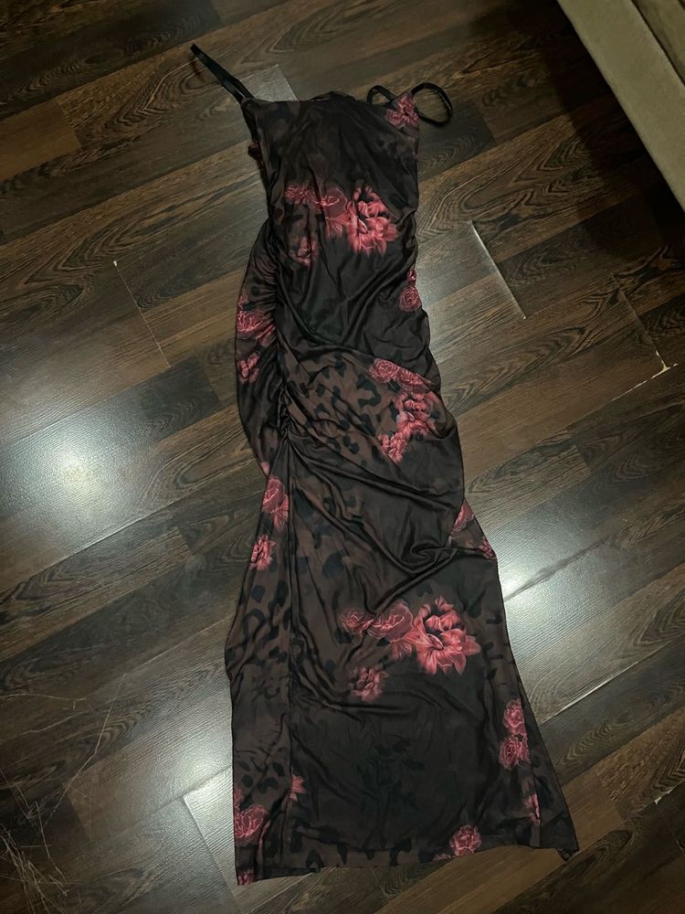 Chic Floral Print Maxi Dress