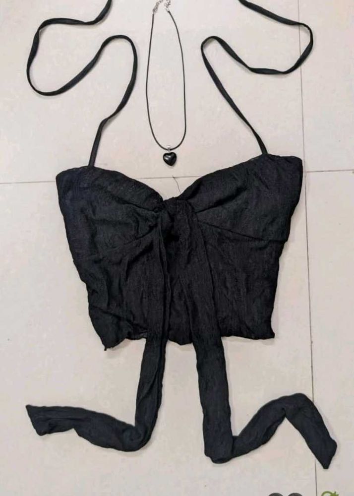Black Halter Top