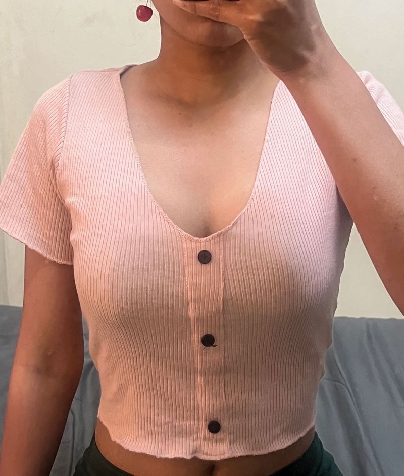 Pink Button-Down Top - FREE SHIPPING!!