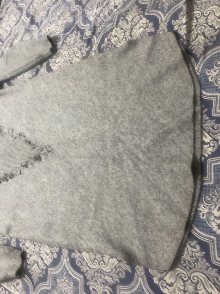Cozy Grey Knit Sweater