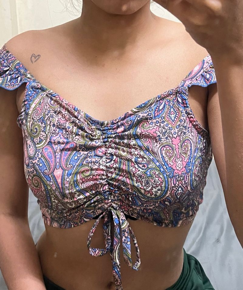 Paisley Print Crop Top - FREE SHIPPIN