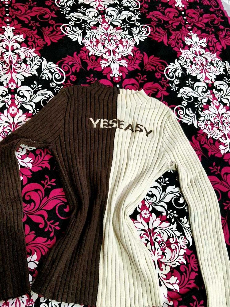 Color Block Knit Sweater