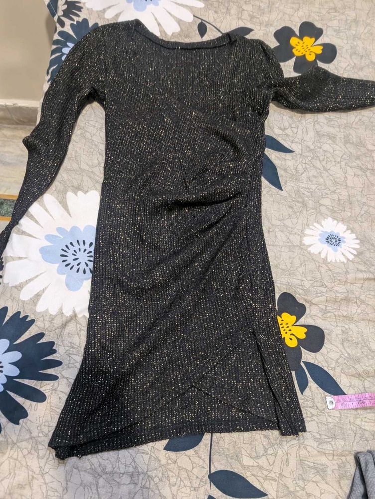 Sparkly Black Mini Dress