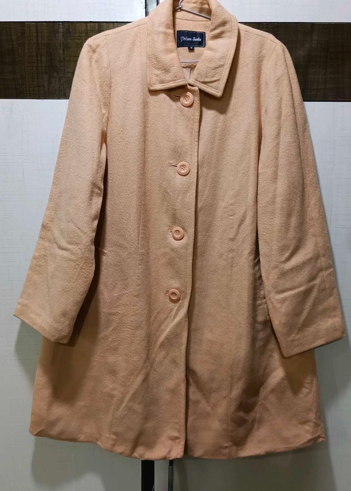 Imported Peach Trench Coat