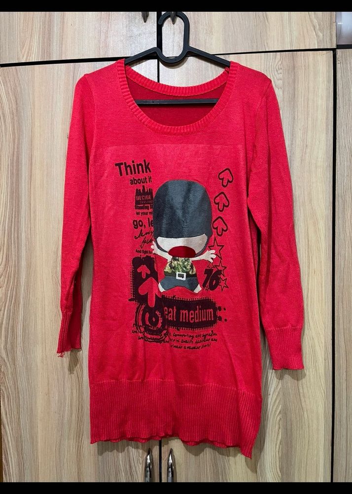 Coral Long Sweater
