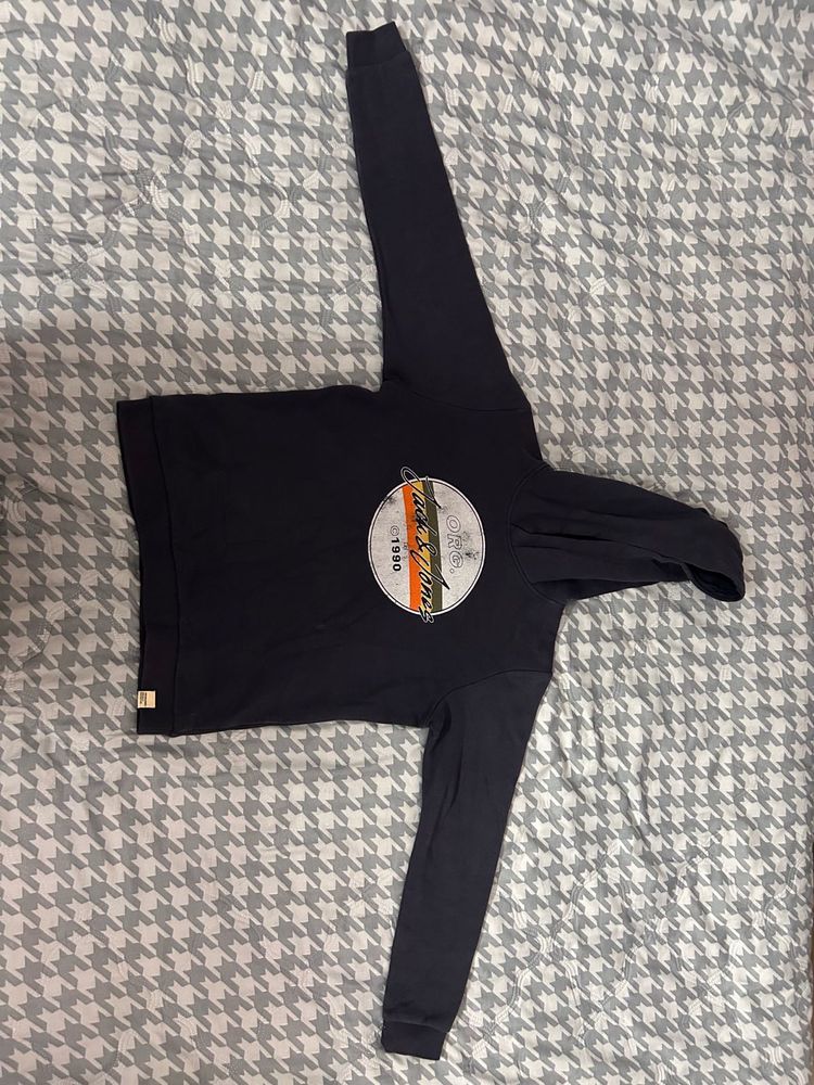 Men's Navy Blue Graphic Hoodie
