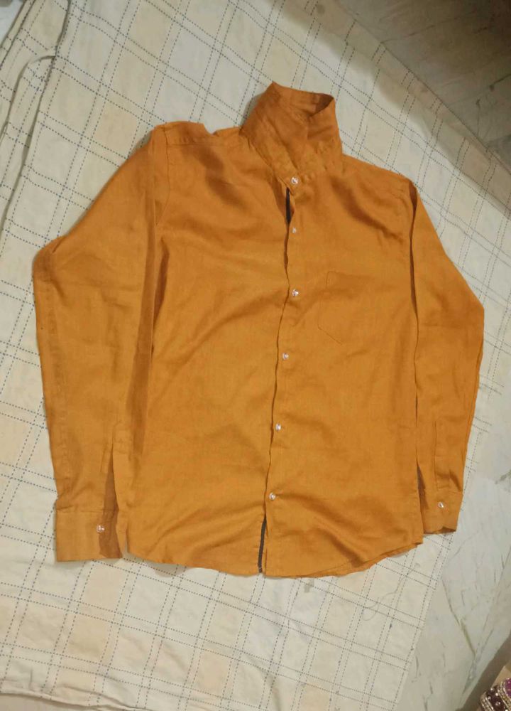 Orange Button-Down Shirt