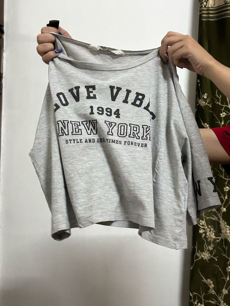 h&amp;m shoulder tee