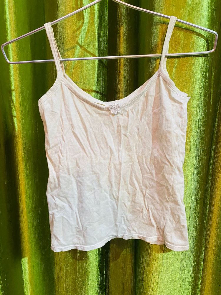 White Tank Top - Cute and Simple