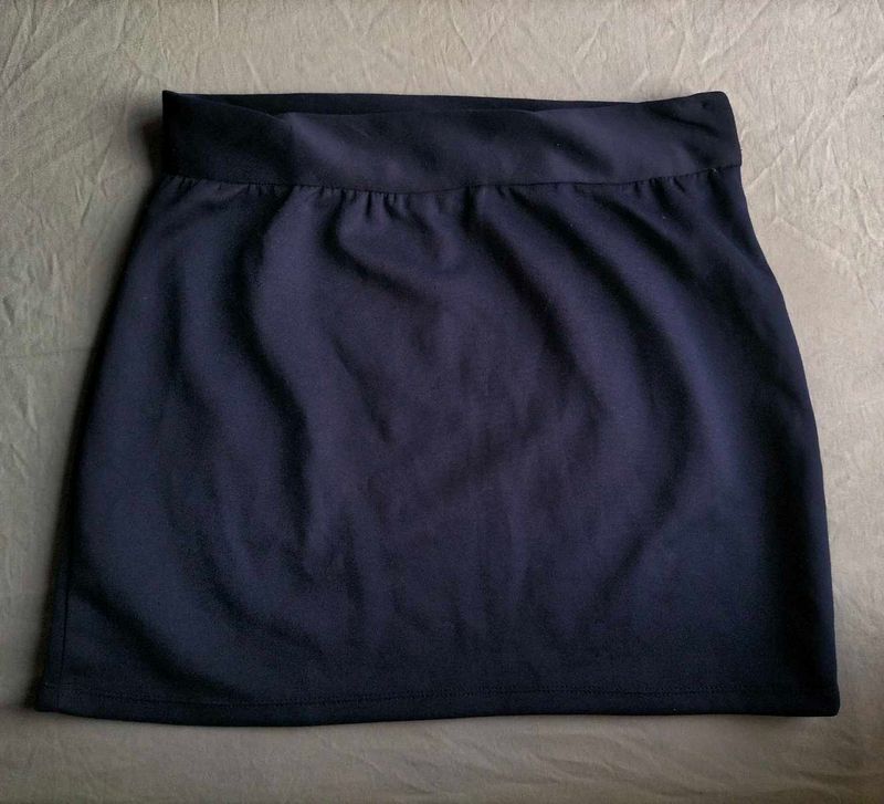 Navy Blue Mini Skirt