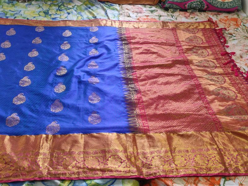 Beautiful Blue &amp; Pink Saree