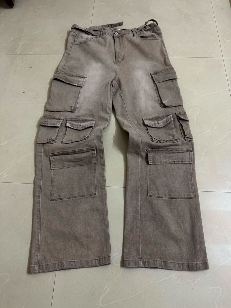 Brown Cargo Jeans