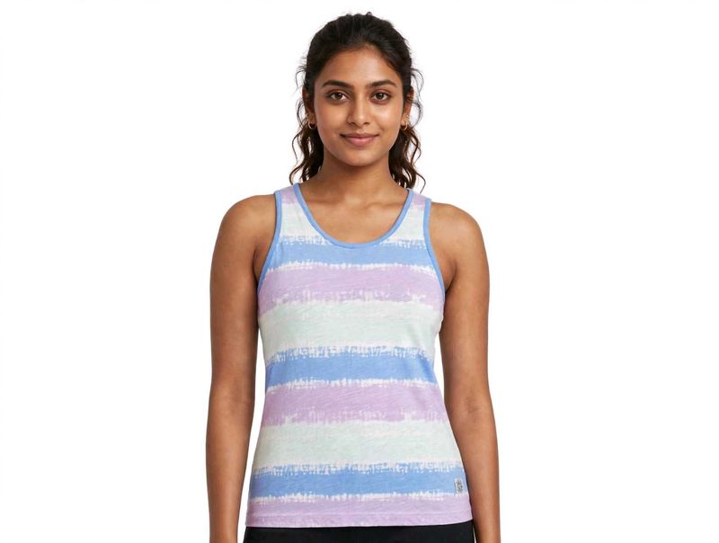Tie-Dye Striped Tank Top