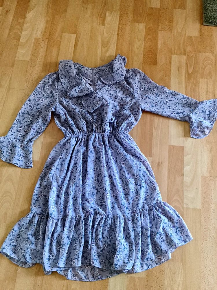 Women Elegant Lavender Dress