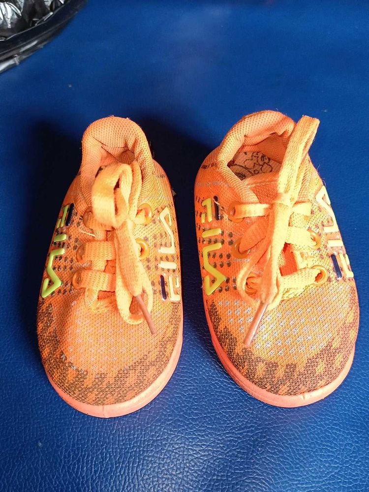 Cute Orange Fila Kids' Squeaky Shoes