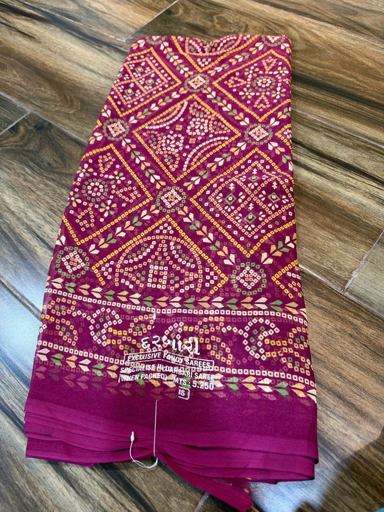 Elegant Bandhani Silk Saree