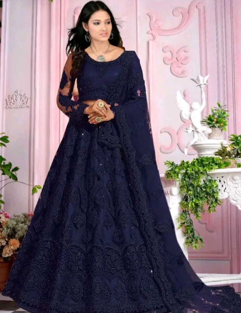 Stunning Navy Blue Lehenga Choli