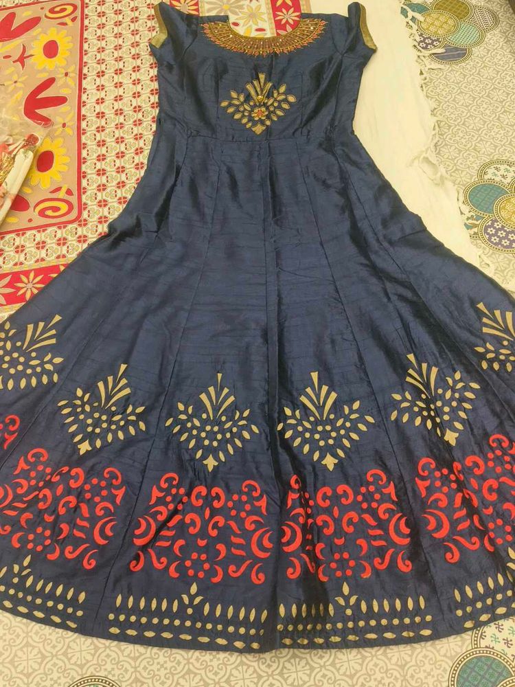 Elegant Blue Ethnic Gown