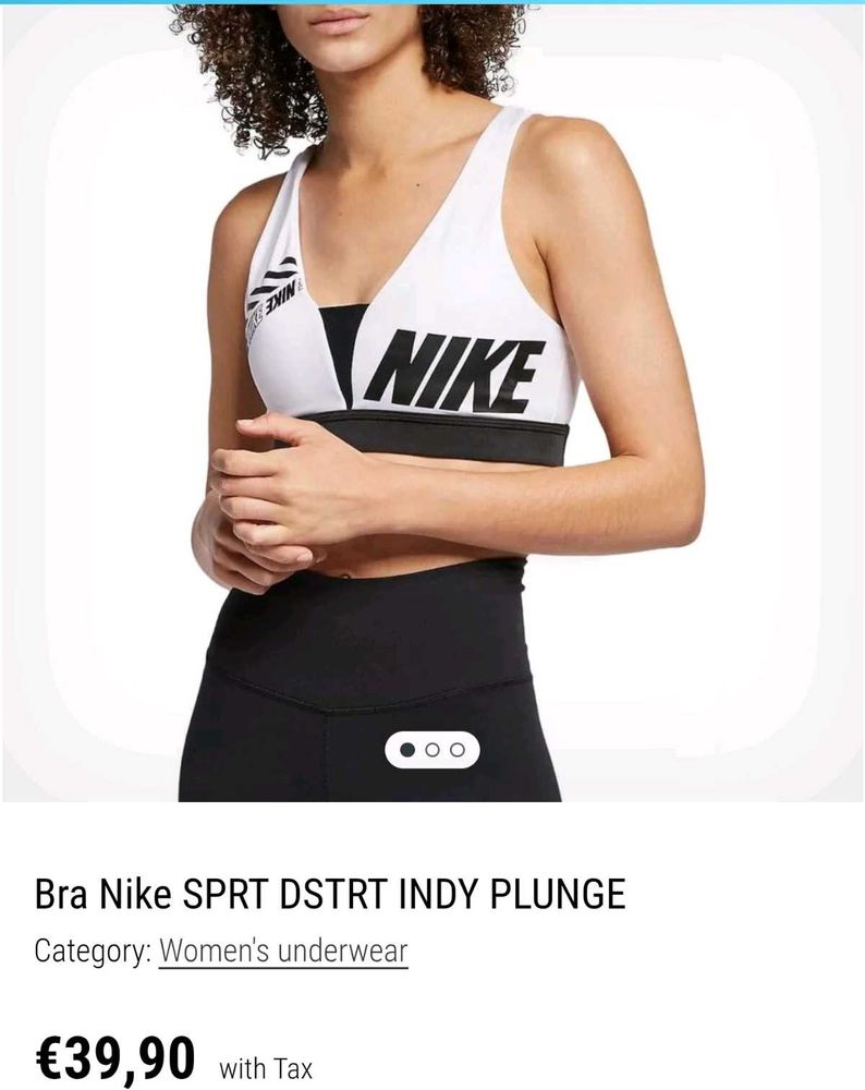 Nike Sport Distort Indy Plunge Sports Bra