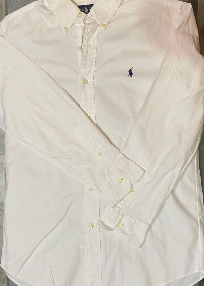 Classic Polo Ralph Lauren White Button-Down Shirt