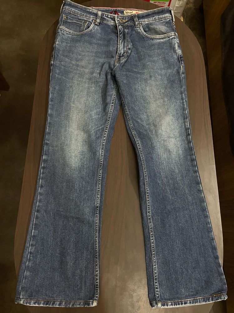 Classic Blue Wash Flare Jeans