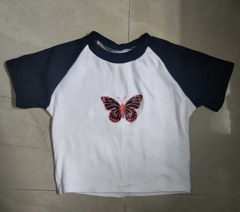 Cute Butterfly Graphic T-Shirt